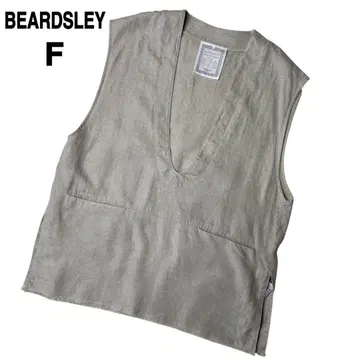 BEARDSLEY 비어즐리 V 넥 린넨 베스트 베이지 F 사이즈