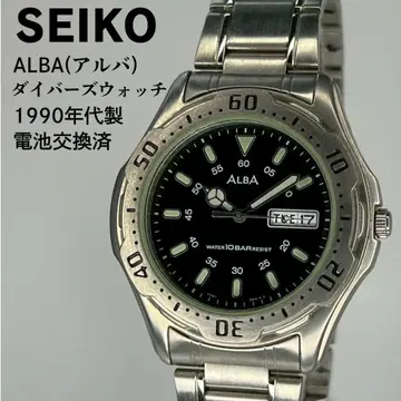 미사용품 SEIKO 세이코 ALBA 90s 다이버 워치