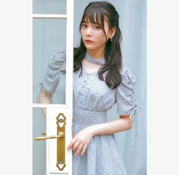 evelyn 초커 롱 원피스
