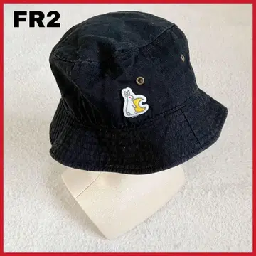 FR2 에프알2 토끼 달 와펜 버킷 모자 블랙 F