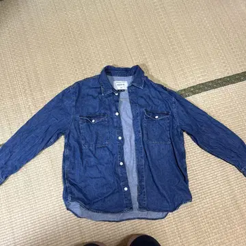 H&M 레귤러 핏 데님 셔츠 XL