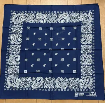 VINTAGE 반다나 USA제 크로스 페이즐리 제이 아담스