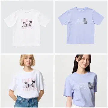 유니클로 티셔츠 캣 사진 UT 릴랙스 핏 세트