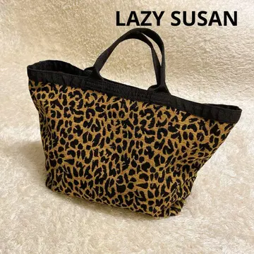 LAZY SUSAN 레이지 수잔 토트백 레오파드 무늬 직조