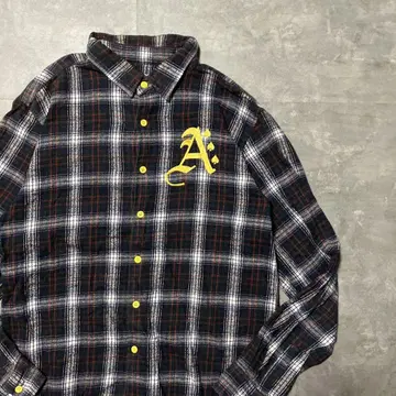atmos 체크 무늬 긴팔 셔츠