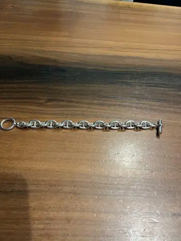 실버 앵커 체인 브레이슬릿