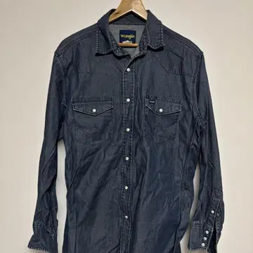 Wrangler 데님 긴팔 셔츠