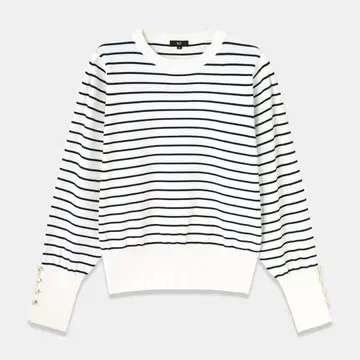PLST UV 차단 레이온 블렌드 돌먼 스웨터 보더 S