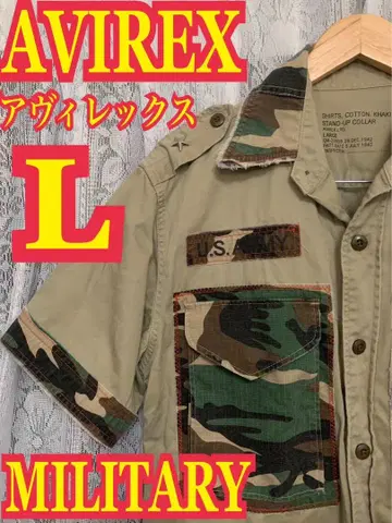 AVIREX 아비렉스 반팔 셔츠 MILITARY 카모플라주 카모플라주 L