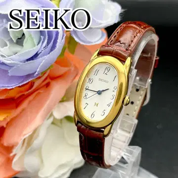 작동 손목시계 SEIKO 세이코 새 상품 벨트 오벌 새 배터리 E33