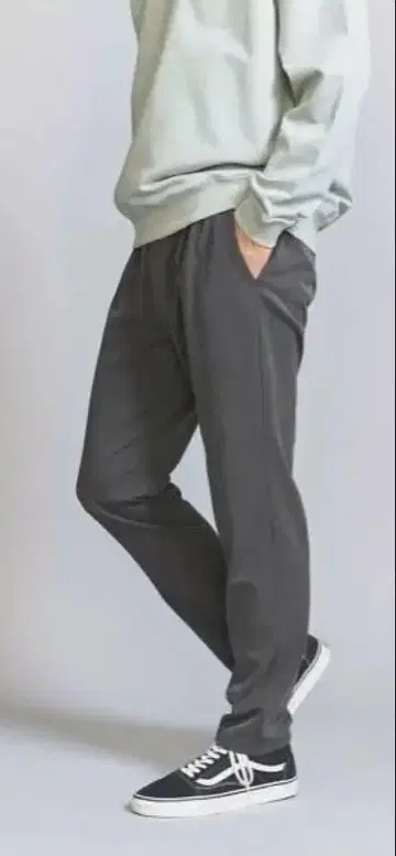 UNITED ARROWS 다크 그레이 허리밴딩 치노 팬츠 택 포함 새상품