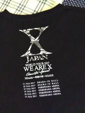 X JAPAN 밴딩 티셔츠 WE ARE X 엑스 재팬 투어 티셔츠 L