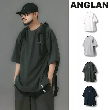 ANGLAN 안글란 로고 T 원포인트 차콜 블랙
