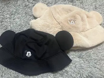 디즈니 모자 모코모코 모자와 블랙 모자 세트