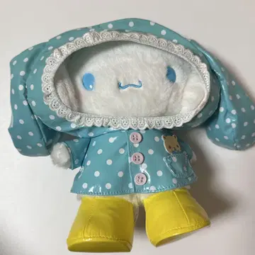 시나모롤 해피 레인 데이즈 레인코트 봉제 인형