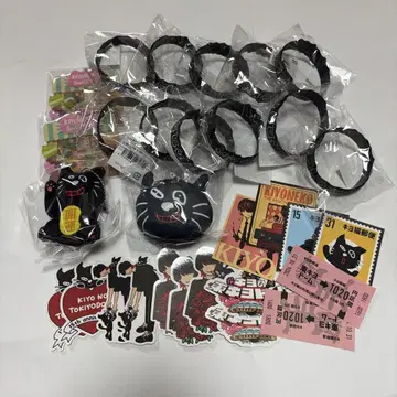 키요 15주년 복권 키요 고양이 스티커 비즈 쿠션 등