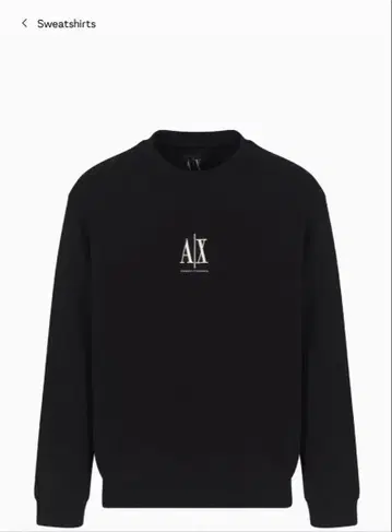 A|X 블랙 맨투맨 트레이닝복 크루넥 맨투맨 풀오버