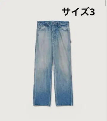 3 오라리 SELVEDGE FADED DENIM PAINTER