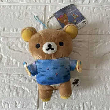 리락쿠마 모네 전 한정판 수련 브로치 봉제 인형 2018년 San-X