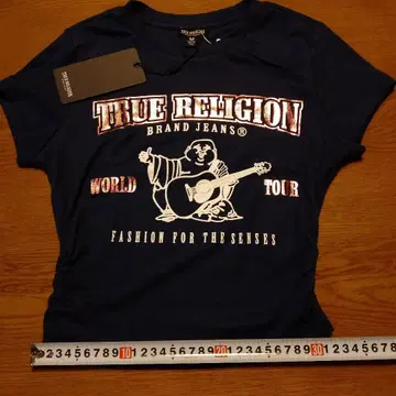 TRUE RELIGION 반팔 티셔츠 M 네이비
