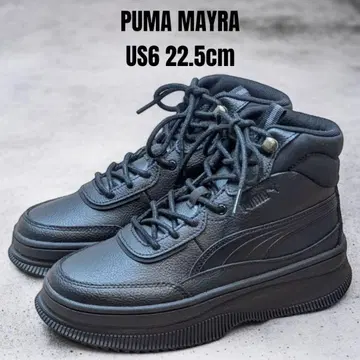 거의 미사용 PUMA MAYRA 푸마 마이라 22.5cm 블랙 통굽