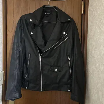 자라 페이크 가죽 라이더 자켓 L