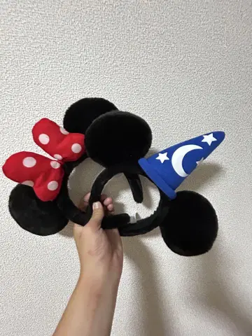 미키 귀와 마법사 모자 머리띠