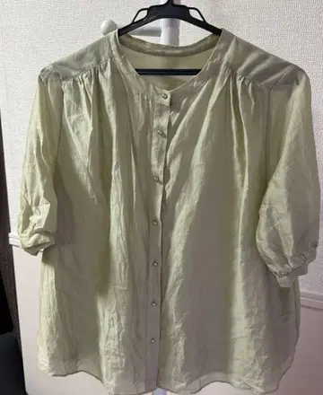 AOKI 메탈 시어 블라우스