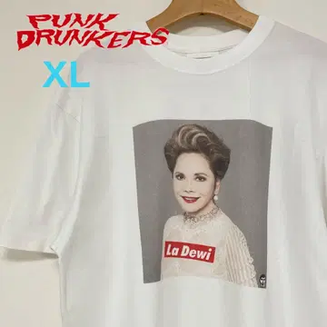 펑크 드렁커스 데비 부인 티셔츠 한정판 화이트 박스 로고 사진 티셔츠