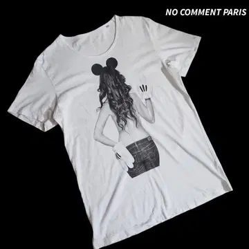 NO COMMENT PARIS 여성 포토 프린트 티셔츠 화이트 84574