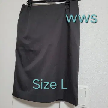 WWS 미디 스커트 L 사이즈 워크 의류 수트 차콜