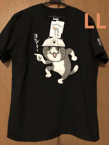 일하는 고양이 티셔츠 현장 고양이 요시! 남성용 LL 사이즈 새상품