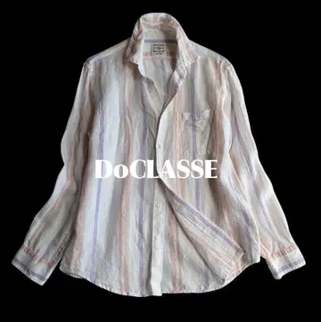 두클라쎄 DoCLASSE 유럽인 린넨 100% 스트라이프 셔츠 M