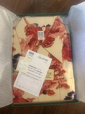 Sun Surf Special Edition 반팔 셔츠 L 빨간색/크림색