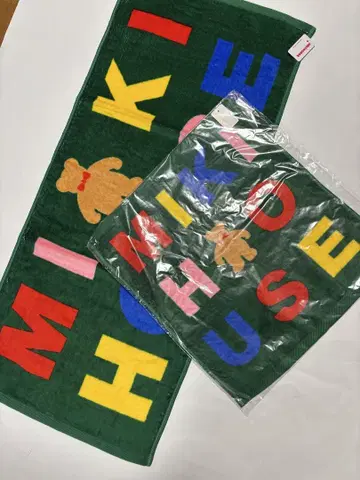 미키 하우스 페이스 타월 & 핸드 타월 2장 세트 택 포함 새상품