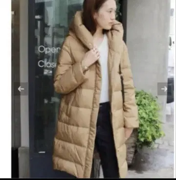 SLOBE IENA 숄 후드 롱 다운 코트 36