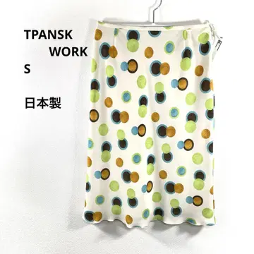 TPANS WORK 도트 무늬 미디 스커트 S 일본제 삼양상회 b186