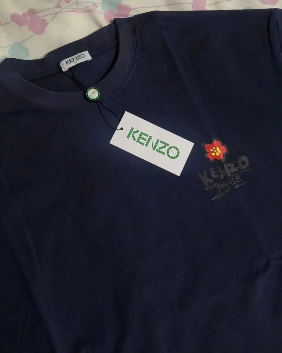(New product) Kenzo Navy Short Sleeve T-shirt