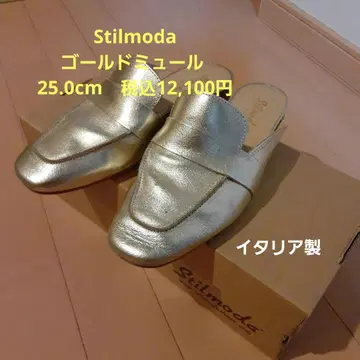 [중고] Stilamoda 골드 뮬 25.0cm 세금 포함 12,100엔