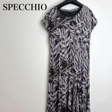 택 포함 새상품 SPECCHIO 잎 패턴 캐주얼 원피스