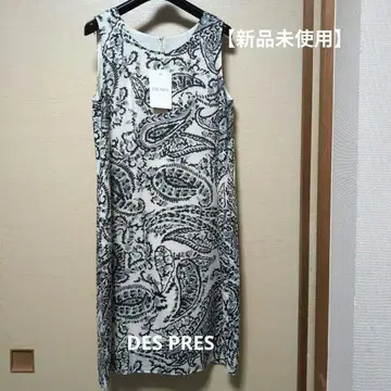 DES PRES 페이즐리 무늬 슬리브리스 원피스 [미사용 새상품]