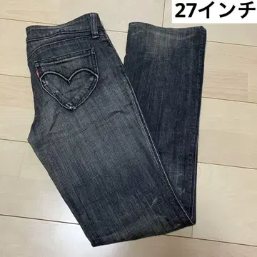 리바이스 LEVI'S 데님 하트 포켓 그레이 계열 27인치