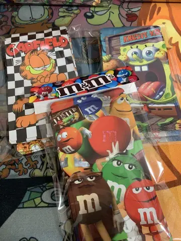 Garfield/SpongeBob/M&M's 클리어 파일 30매 세트