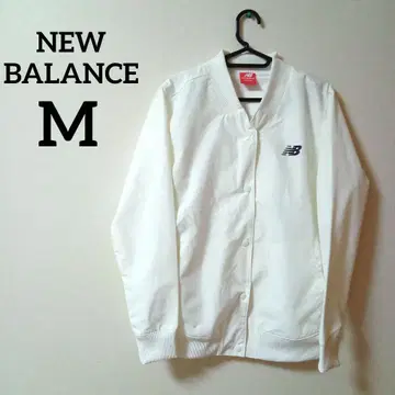 NEW BALANCE 바시티 자켓 M 나일론 자켓 화이트