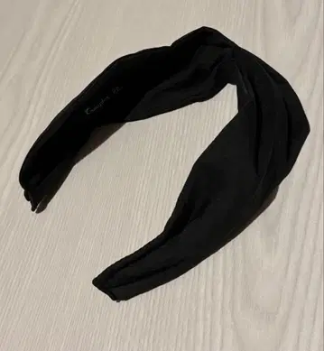 미사용 컴플렉스 비즈 블랙 무지 머리띠 헤어밴드 헤어 액세서리