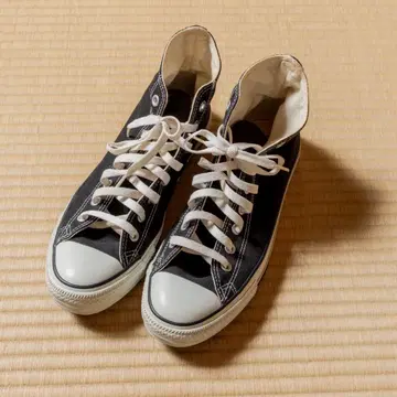 CONVERSE 블랙 캔버스 하이컷 스니커즈