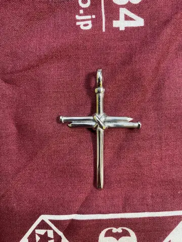 실버 크로스 펜던트 약 5cm 못
