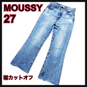 마우지 MVS 플레어 데님 밑단 컷오프 27 MOUSSY 인기 완판 여름