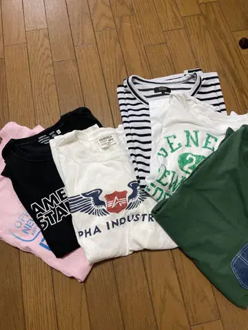 USED 티셔츠 세트 구제 의류 세트