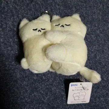 붙어 자는 고양이 봉제 인형  하나바라 시키 마스코트